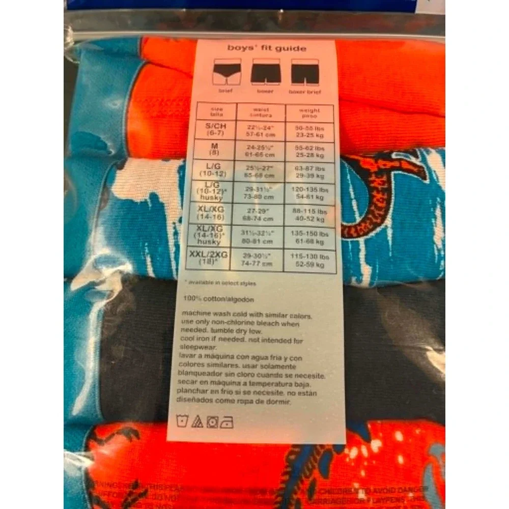 Wonder Nation‎ Boys 5 Boxer Briefs Size L 10-12 Dinosaur Cotton Tag Free